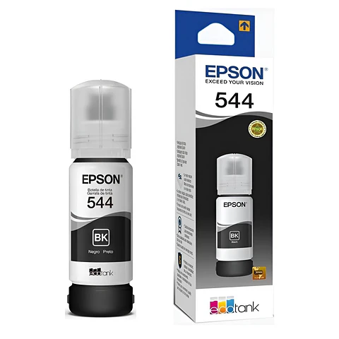 Botellas de Tinta Epson T544 Original Negro, Cian, Magenta y Amarillo para EcoTank L1110, L3110, L3150, L5190 y más