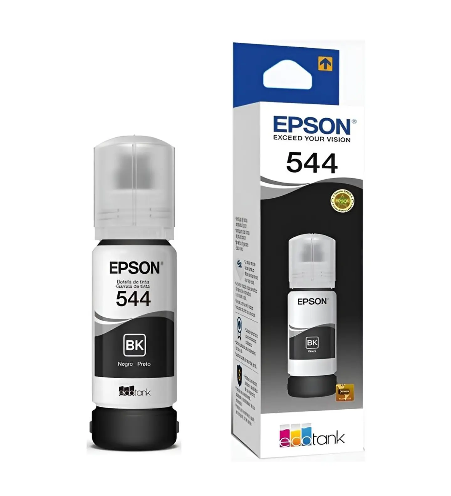 Botellas de Tinta Epson 504 Original Negro, Cian, Magenta y Amarillo para Impresoras EcoTank 1