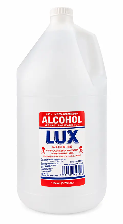Alcohol Isopropílico Lux 70% Galón 3.78 Litros
