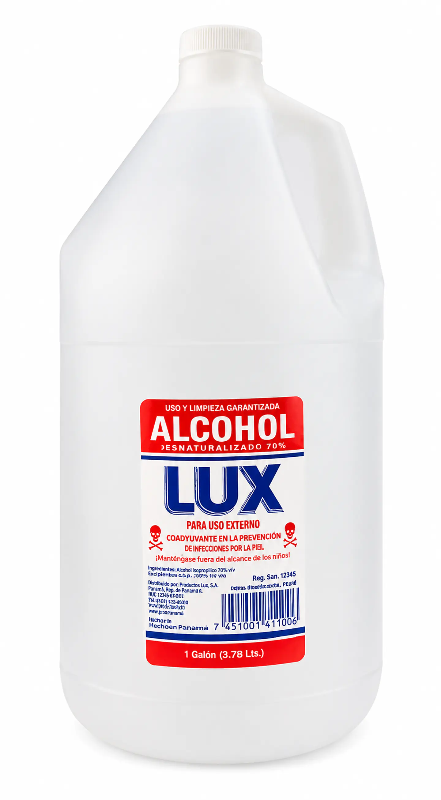 Alcohol Isopropílico Lux 70% Galón 3.78 Litros 1