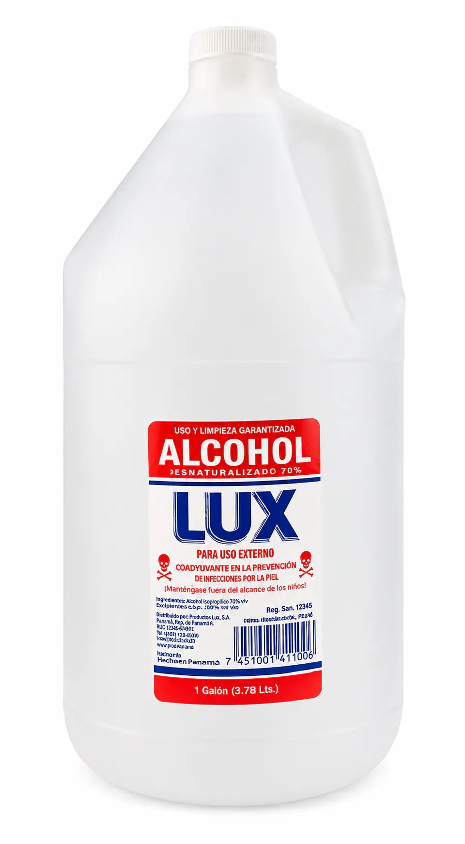 Alcohol Isopropílico Lux 70% Galón 3.78 Litros 1