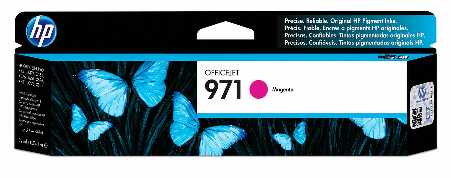 Cartuchos de Tinta HP 971 Originales Cian Magenta Amarillo 2
