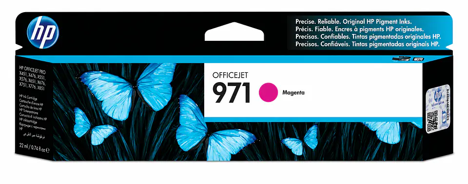 Cartuchos de Tinta HP 971 Originales Cian Magenta Amarillo 2