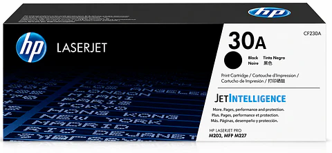 Tóner HP CF230A 30A Original Negro para LaserJet Pro M203 y M227 Rendimiento Estándar