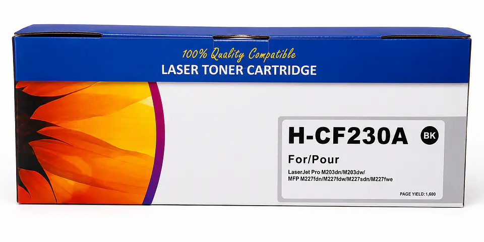 Tóner Compatible CF230A 30A Negro para HP LaserJet Pro M203 y M227 Rendimiento 1,600 Páginas 1