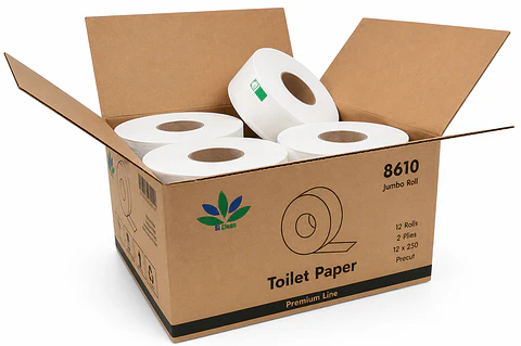 Papel Higiénico Institucional SiClean 250 Metros Doble Hoja Caja de 6 y 12 Rollos