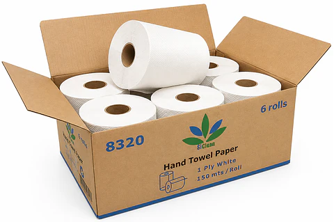 Papel Toalla Rollo 150 m Hoja Sencilla Institucional