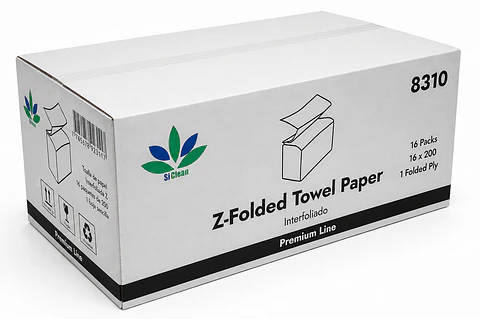 Papel Toalla Interfoliado SiClean 8310 3200 Hojas Hoja Sencilla