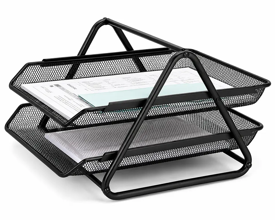 Bandeja de Escritorio de Malla Metálica Studmark 2 Niveles - ST-ME-302-A 1