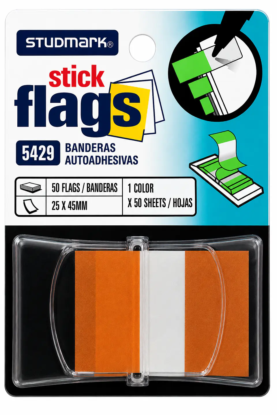 Banderitas Adhesivas Studmark con Dispensador 25 x 45 mm 3