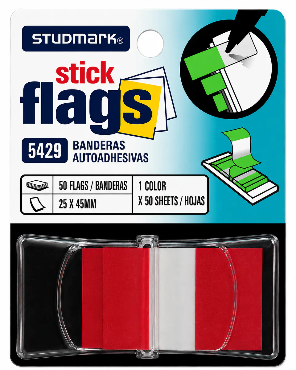 Banderitas Adhesivas Studmark con Dispensador 25 x 45 mm 4
