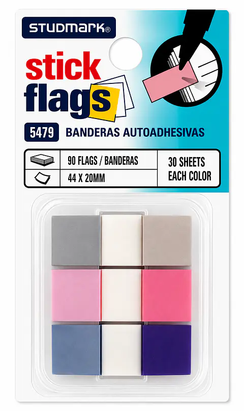 Banderitas Adhesivas Studmark con Dispensador 25 x 45 mm