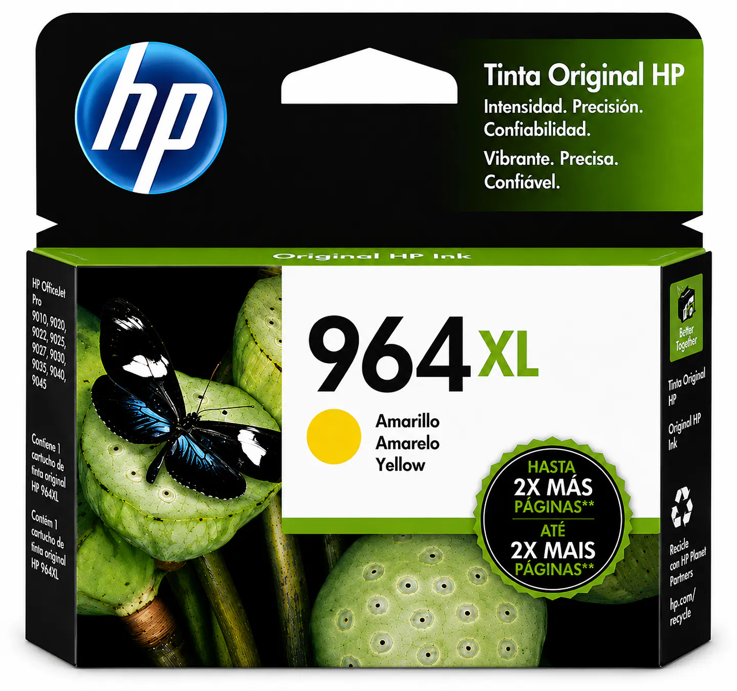 Cartucho de Tinta HP 964XL Original de Alto Rendimiento para Impresoras HP OfficeJet Pro 4