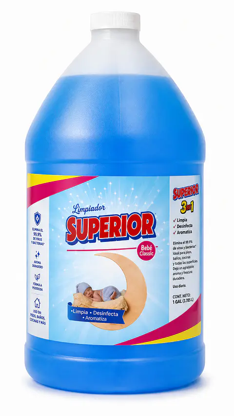 Desinfectante Superior Concentrado 1 Galón para Pisos y Superficies