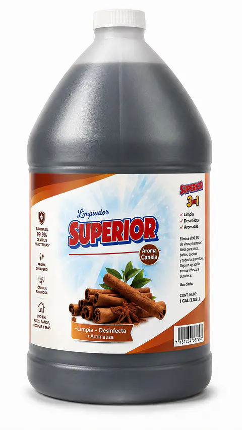 Desinfectante Superior Concentrado 1 Galón para Pisos y Superficies