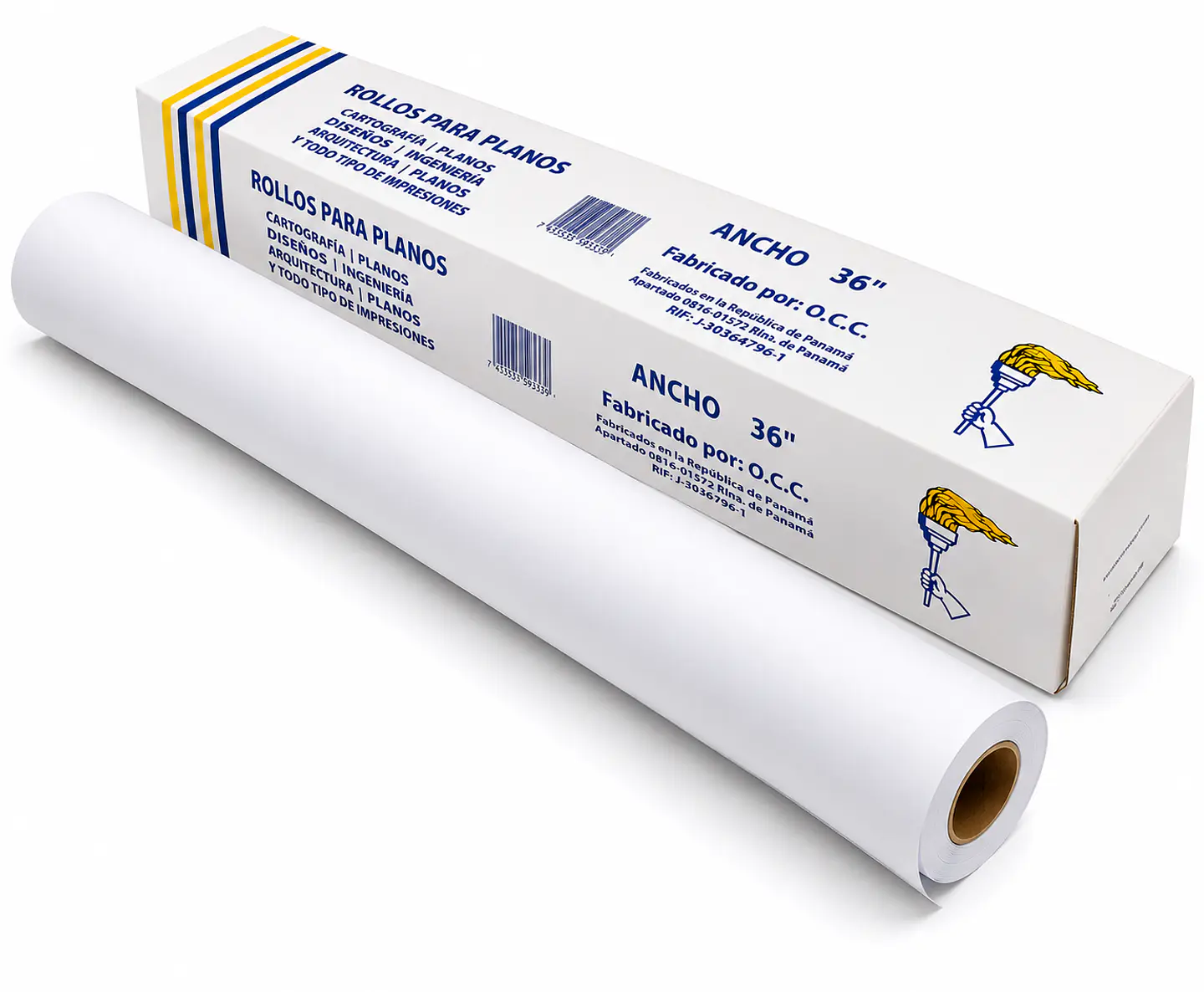Papel Bond UltraPaper 20 lb para Plotter en Rollo para Planos y Diseños 3