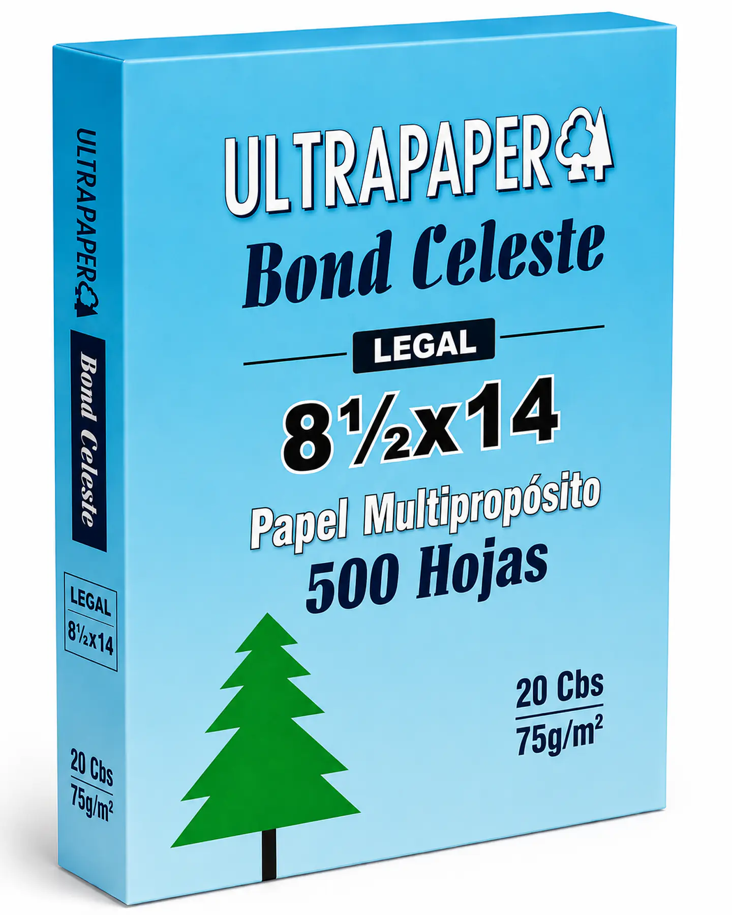 Papel Bond de Colores UltraPaper Tamaño Legal 8.5 x 14 Pulgadas 75 g 500 Hojas Disponible en Amarillo, Celeste, Rosado y Verde 2