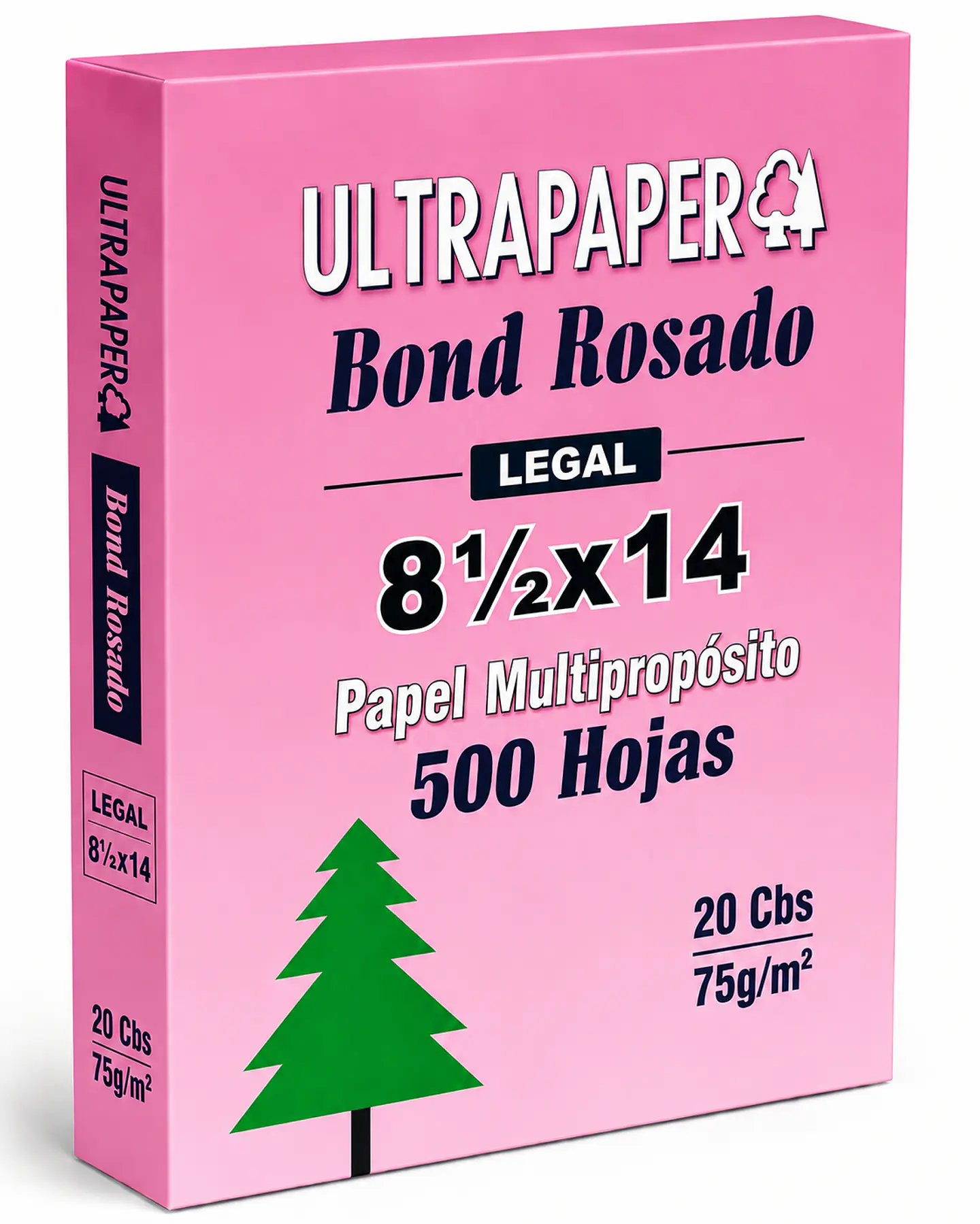 Papel Bond de Colores UltraPaper Tamaño Legal 8.5 x 14 Pulgadas 75 g 500 Hojas Disponible en Amarillo, Celeste, Rosado y Verde 3