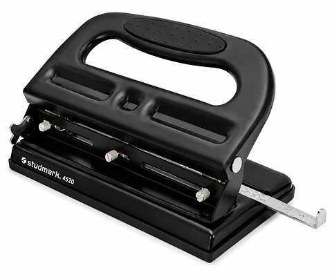 Perforadora Studmark Ajustable de 3 Huecos 10 y 30 Hojas