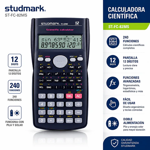 Calculadora Científica Studmark ST-FC-82MS 240 Funciones