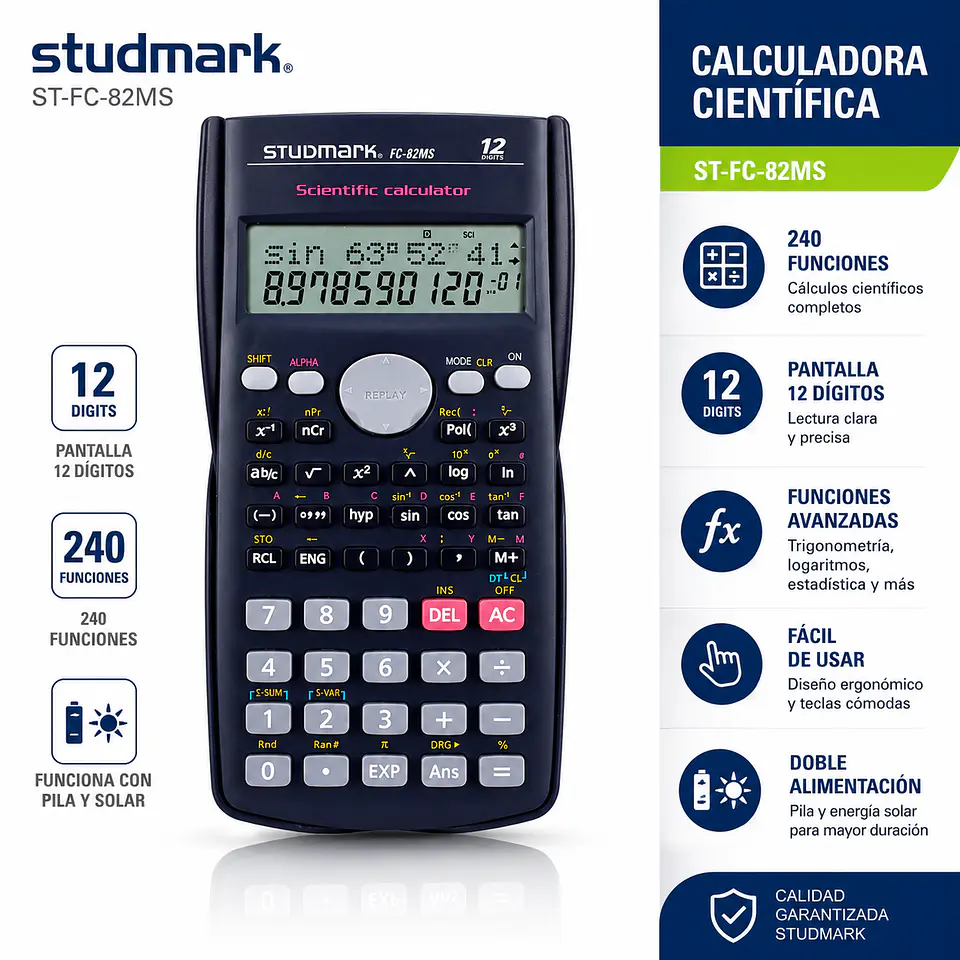 Calculadora Científica Studmark ST-FC-82MS 240 Funciones 1