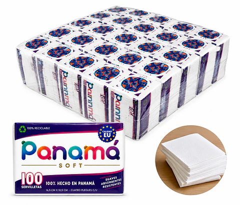 Servilletas Lunch de Papel 1 Pliego 16.5 x 10.5 cm Caja 2,400 Unidades