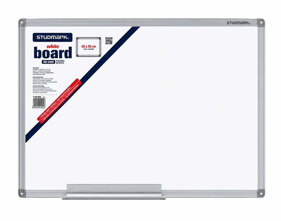 Tablero Blanco Studmark 60 x 90 cm Sencillo y Magnético 1