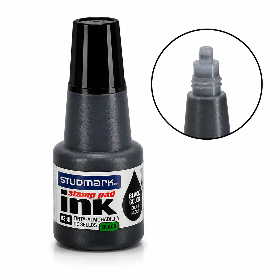 Tinta Studmark para Sellos 24 ml Azul, Negro y Rojo 3
