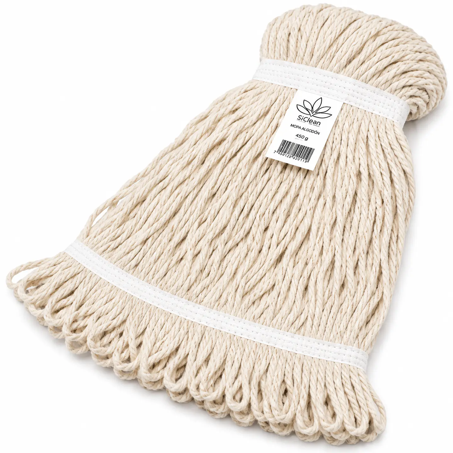 Mopa de Algodón SiClean 450 g Extremos Cosidos Loop End 3