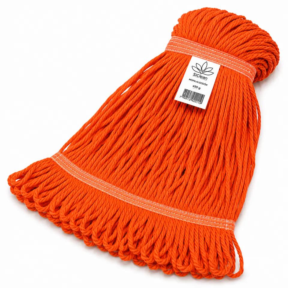 Mopa de Algodón SiClean 450 g Extremos Cosidos Loop End 4
