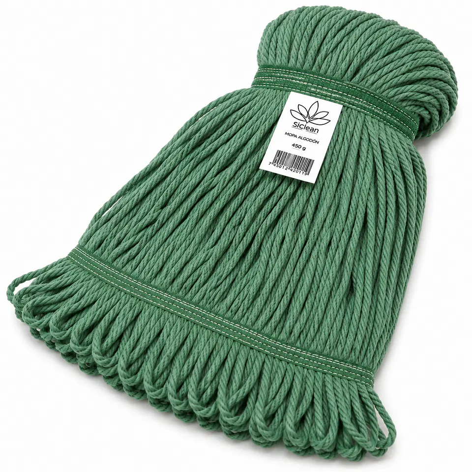 Mopa de Algodón SiClean 450 g Extremos Cosidos Loop End 6