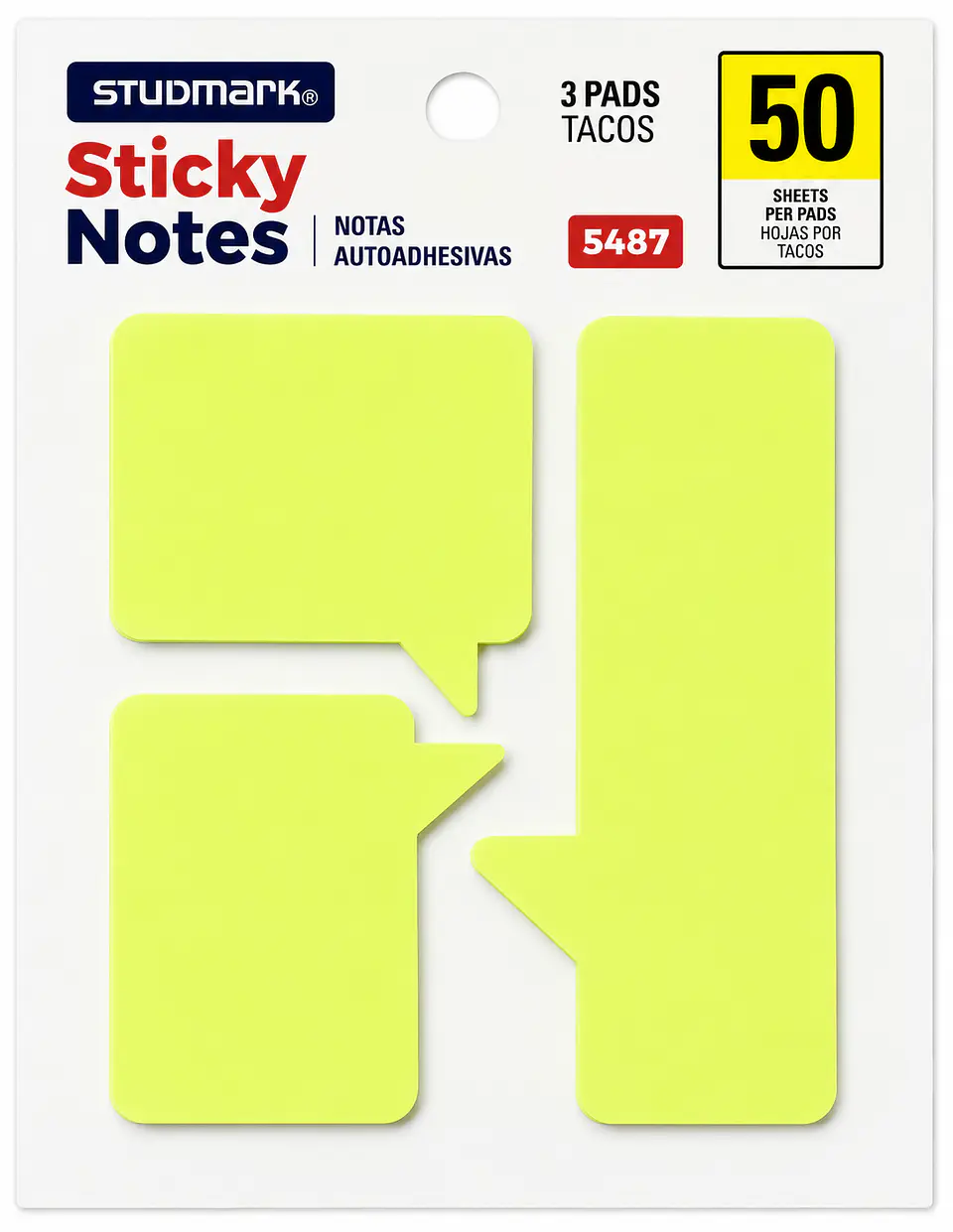 Notas Adhesivas Studmark Diseño Burbujas 50 Hojas 3 Bloques ST-05487 1
