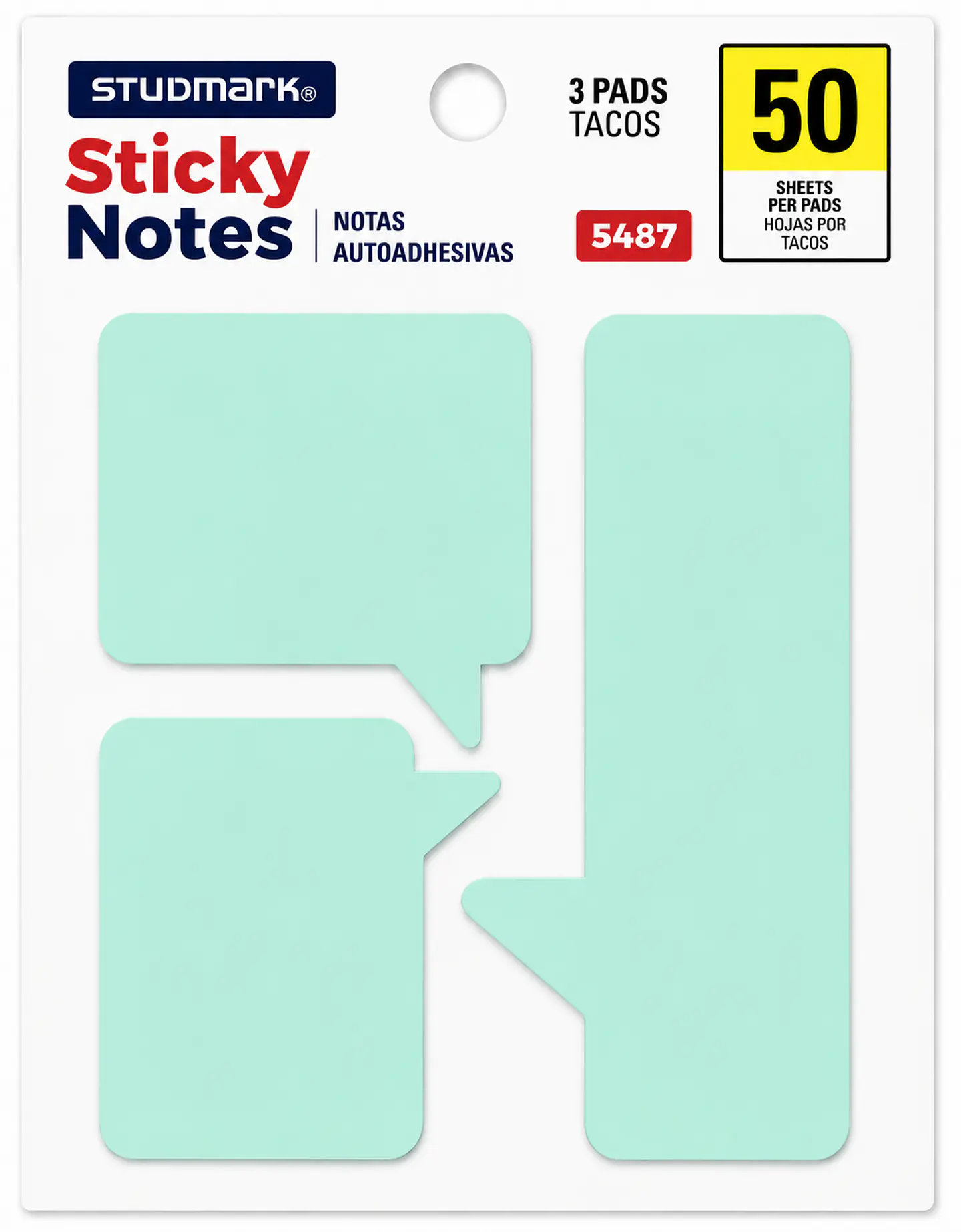 Notas Adhesivas Studmark Diseño Burbujas 50 Hojas 3 Bloques ST-05487 4