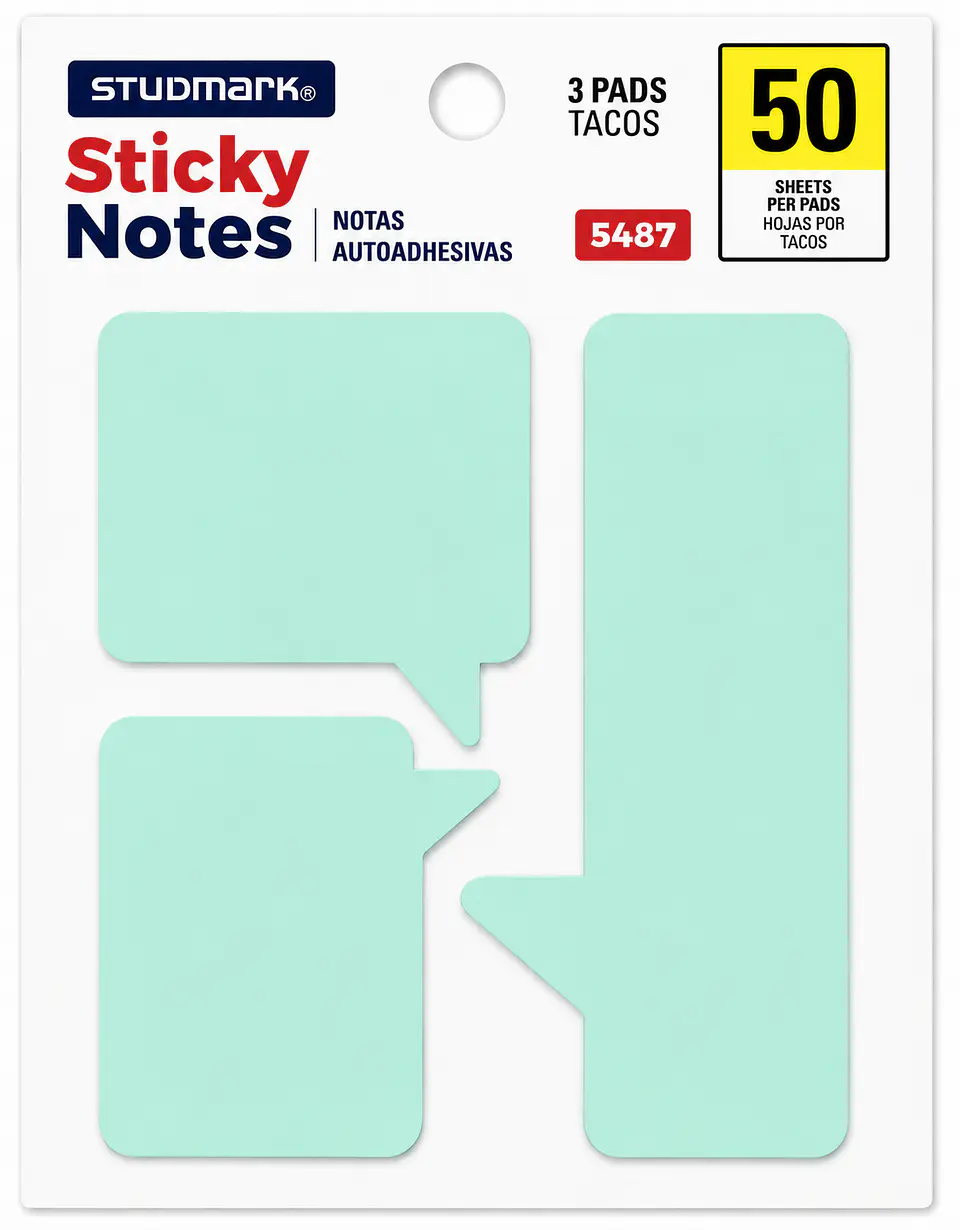 Notas Adhesivas Studmark Diseño Burbujas 50 Hojas 3 Bloques ST-05487 4