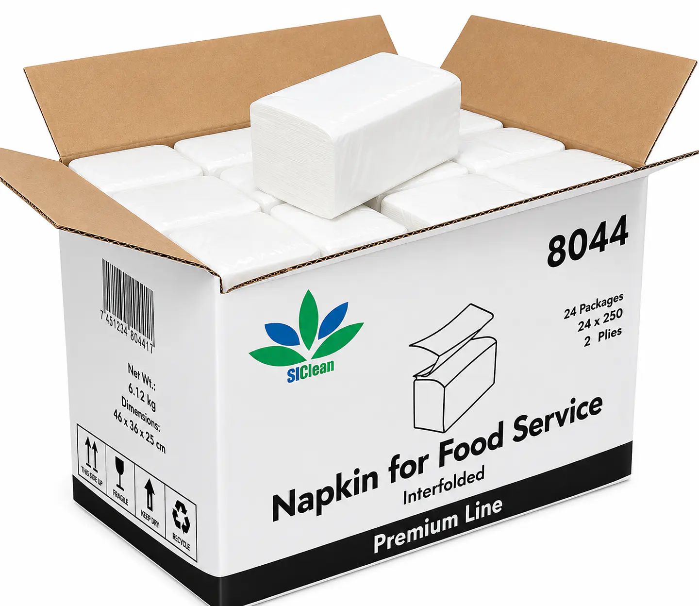 Servilletas Food Service 2 Pliegos 24 Paquetes x 250 Unidades 2