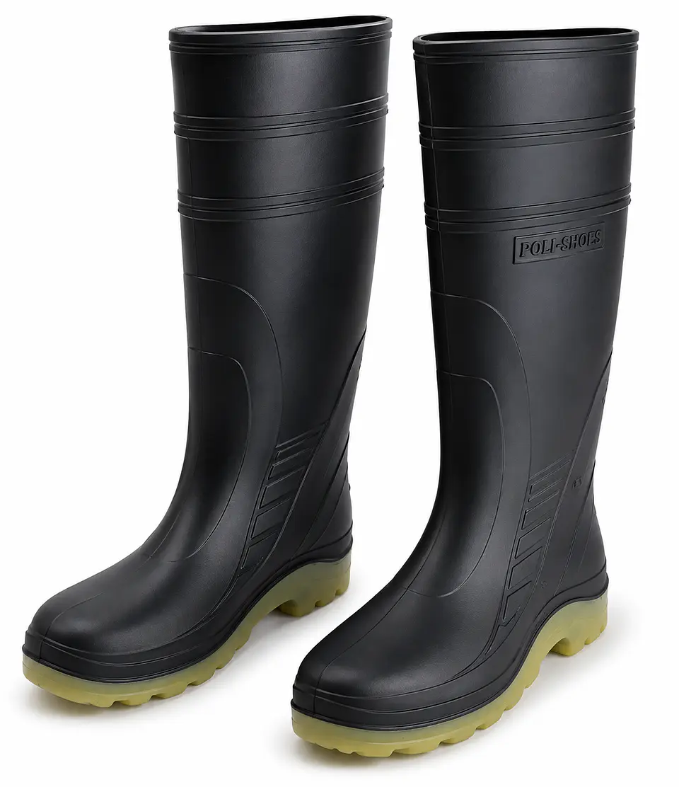 Botas Altas de Caucho Poli-Shoes Negras Talla 40 1