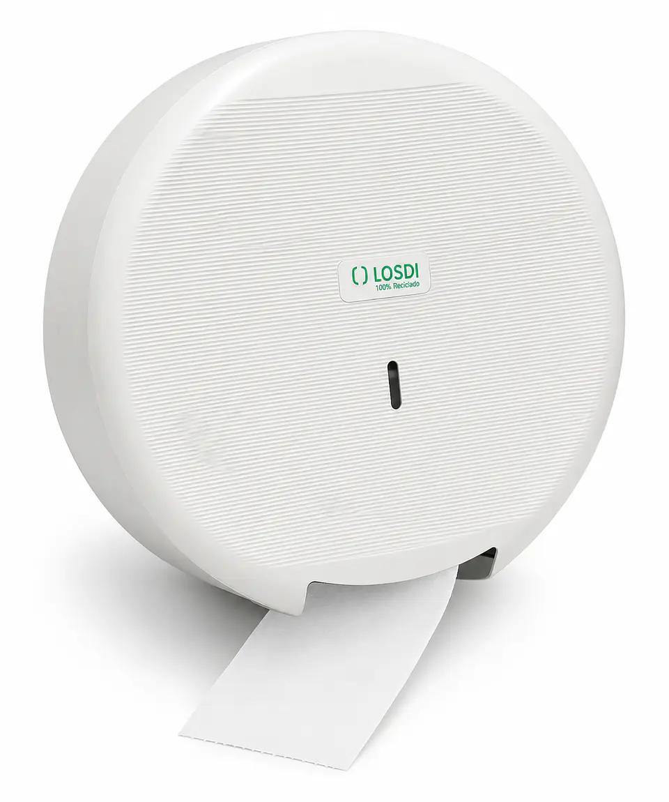 Dispensador Papel Higiénico Jumbo Losdi Blanco Reciclado 1