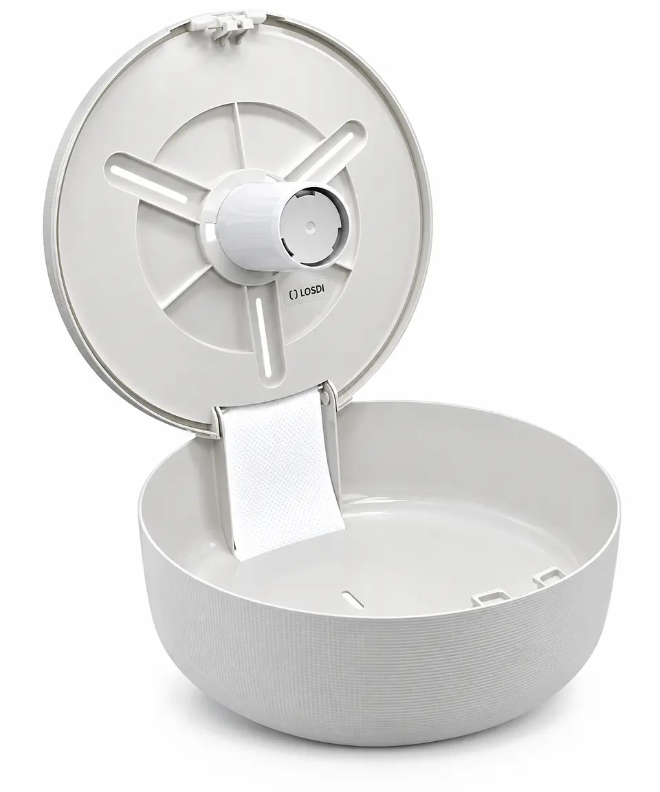 Dispensador Papel Higiénico Jumbo Losdi Blanco Reciclado 2