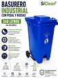 Basurero Industrial 240 Litros con Pedal y Ruedas SiClean - Miniatura 2