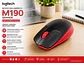 Mouse Inalámbrico Logitech M190 Grande USB 2.4 GHz Gris Azul Rojo - Miniatura 3