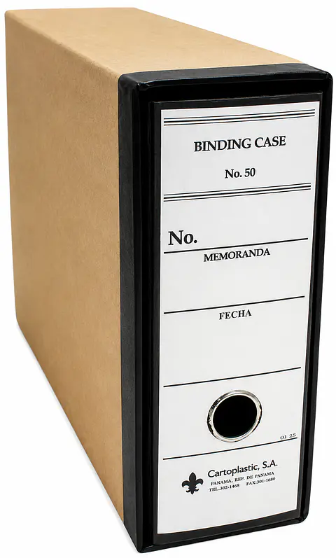 Binding Case Cartoplastic No. 50 Tamaño Carta 8.5 x 11 para Archivo de Documentos