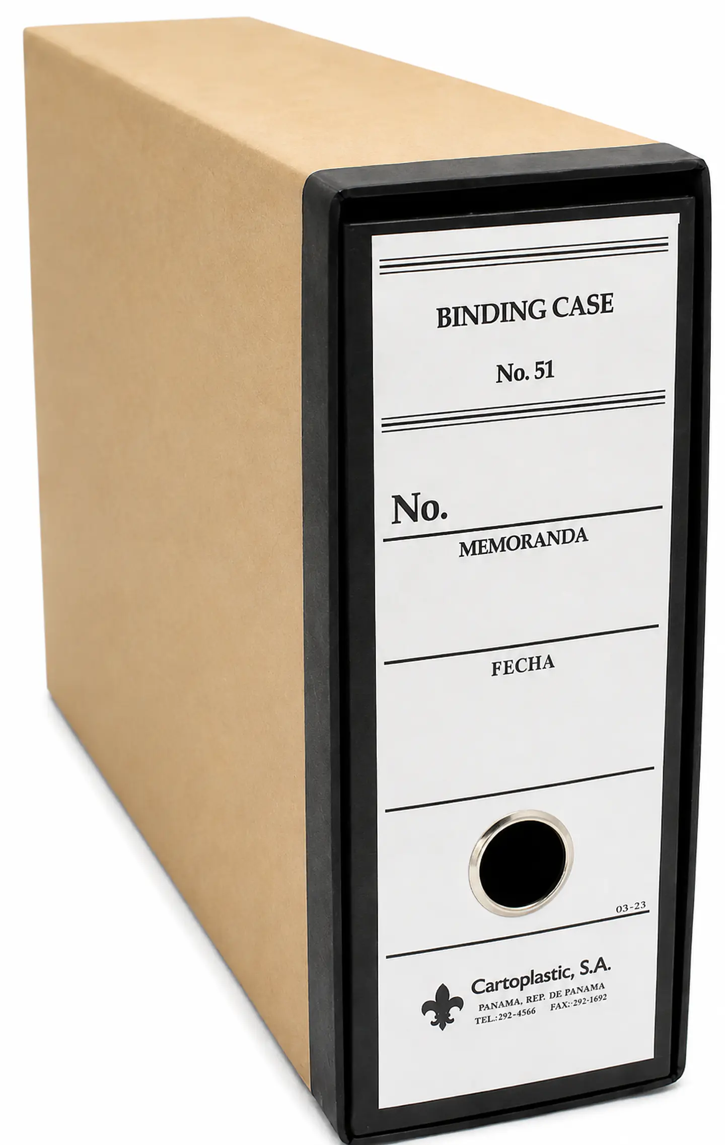 Binding Case Cartoplastic No. 51 Tamaño Legal 8.5 x 14 para Archivo de Documentos 2