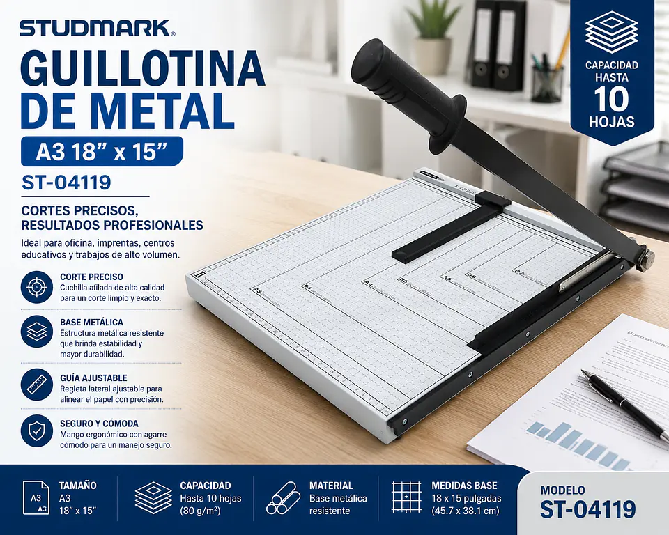 Guillotina de Metal Studmark A3 18 x 15 | ST-04119 1
