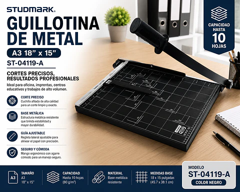 Guillotina de Metal Studmark A3 18 x 15 | ST-04119