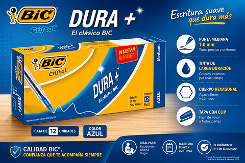 Bolígrafos BIC Punta Mediana 1.0 mm Caja de 12 Unidades