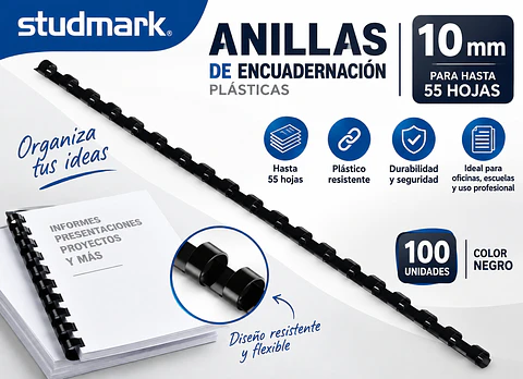 Anillas Studmark 10 mm x100 para 55 Hojas