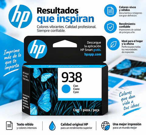 Tinta HP 938 Original para OfficeJet Pro 9110 9120 9130