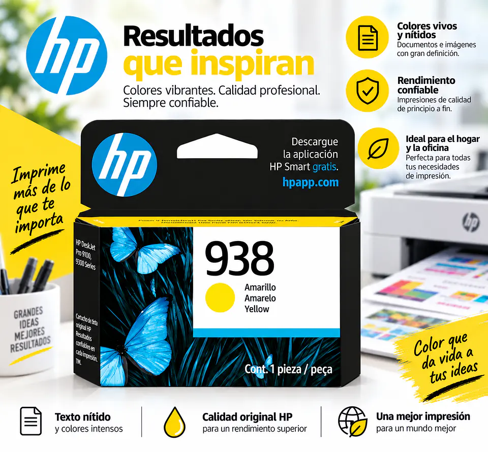 Tinta HP 938 Original para OfficeJet Pro 9110 9120 9130 4