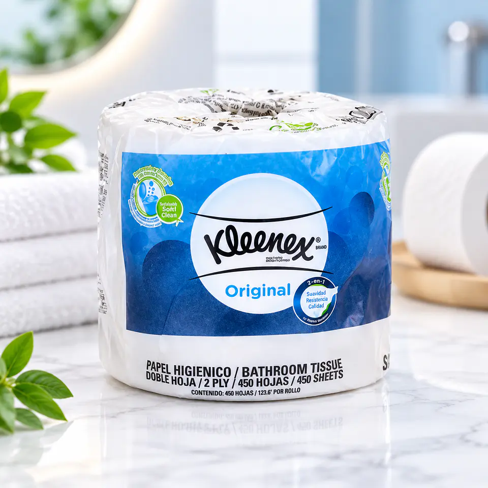 Papel Higiénico Kleenex 2 Pliegos 24 Rollos x 450 Hojas 2
