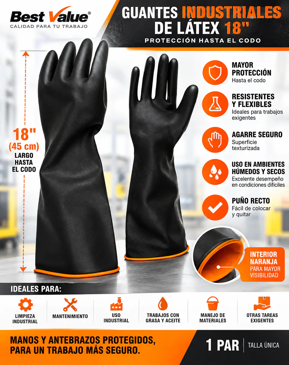 Guantes Industriales de Látex 18